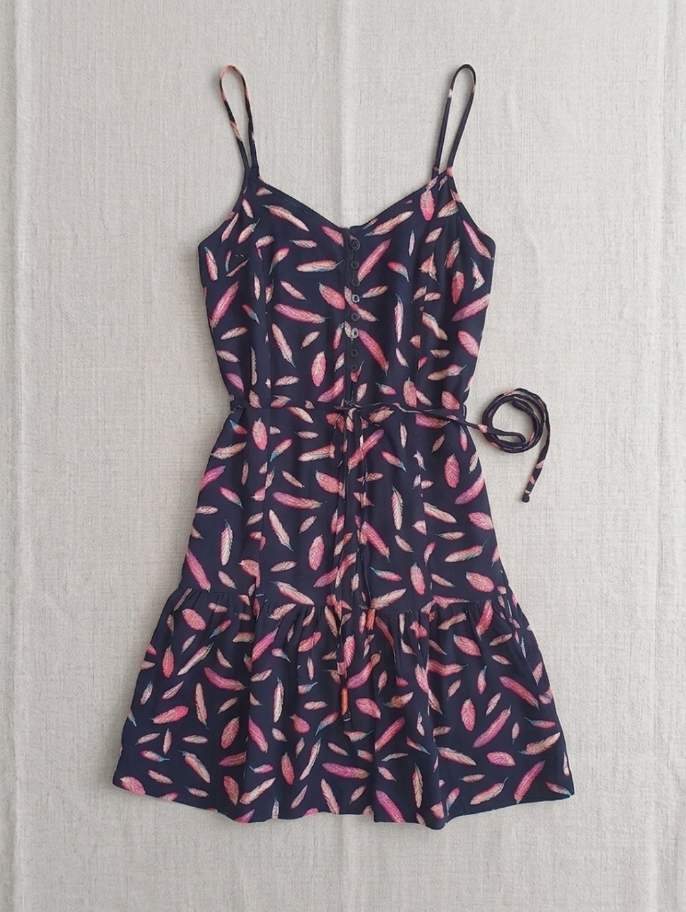Aéropostale Tie waist Pleated Flare Skater Dress- XS